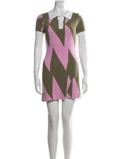 Pre-owned Ser.o.ya Colorblock Pattern Mini Dress In Pink