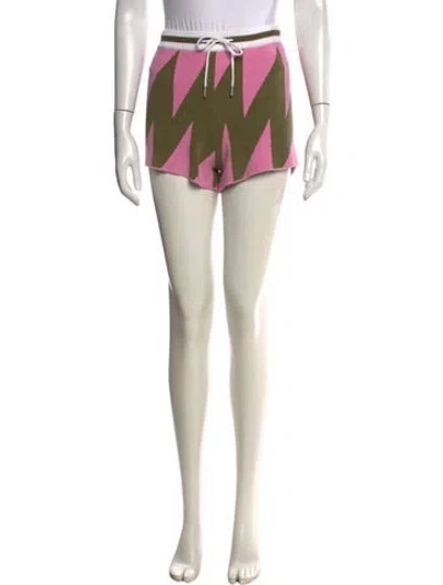 Pre-owned Ser.o.ya Colorblock Pattern Mini Shorts In Pink