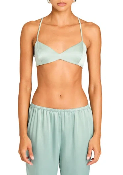 Ser.o.ya Courtney Silk Bralette In Blue