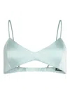 Ser.o.ya Courtney Silk Bralette In Blue