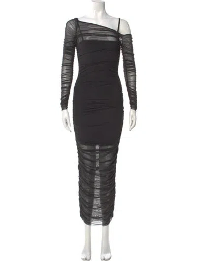 Pre-owned Ser.o.ya Cowl Neck Long Dress In Black