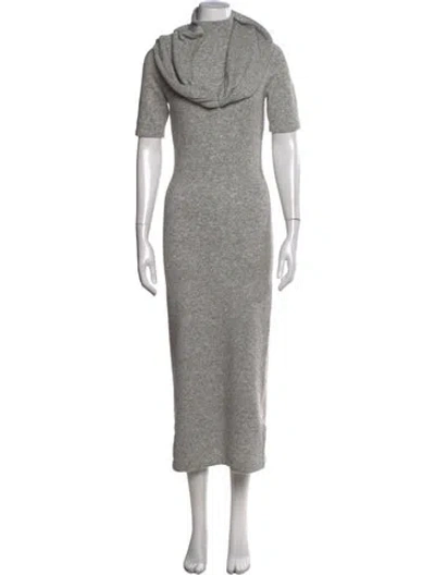 Pre-owned Ser.o.ya Cowl Neck Long Dress In Gray