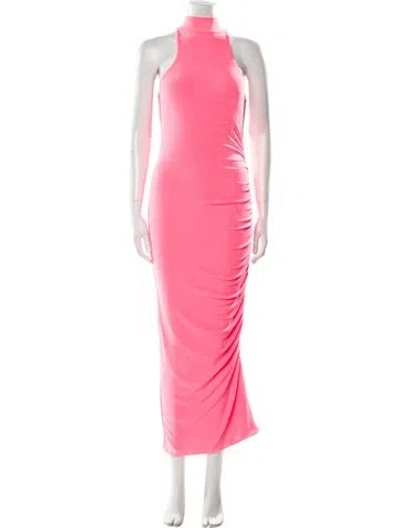 Pre-owned Ser.o.ya Cowl Neck Long Dress In Pink
