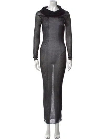 Pre-owned Ser.o.ya Cowl Neck Long Dress W/ Tags In Black