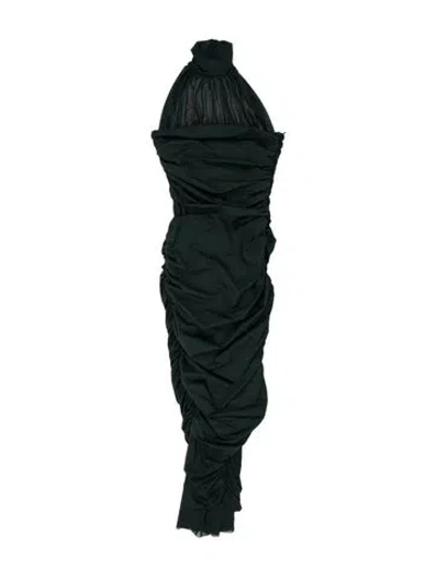 Pre-owned Ser.o.ya Cowl Neck Midi Length Dress In Green