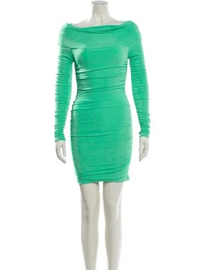 Pre-owned Ser.o.ya Cowl Neck Mini Dress In Green