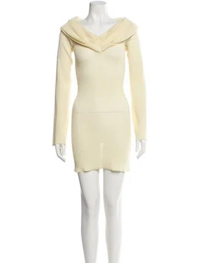 Pre-owned Ser.o.ya Cowl Neck Mini Dress In Yellow