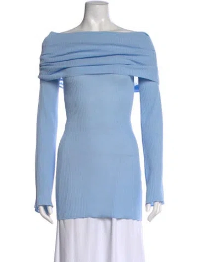 Pre-owned Ser.o.ya Cowl Neck Sweater In Blue