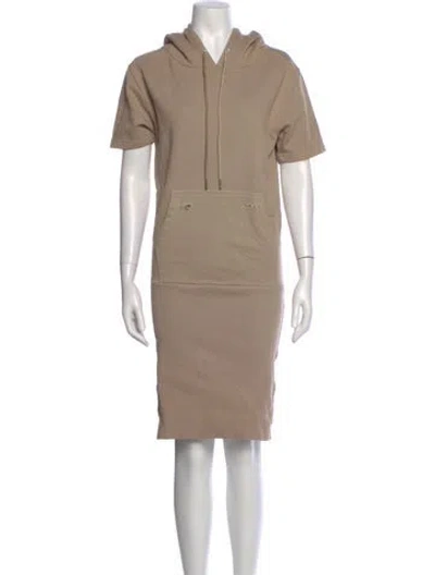 Pre-owned Ser.o.ya Crew Neck Knee-length Dress In Neutral