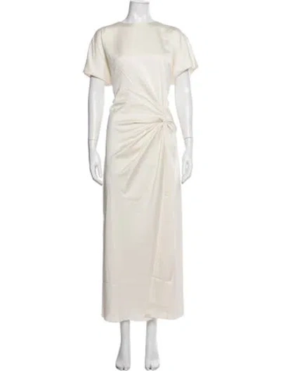 Pre-owned Ser.o.ya Crew Neck Long Dress In Neutrals