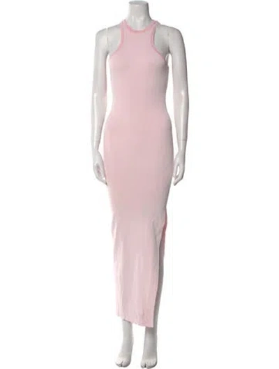 Pre-owned Ser.o.ya Crew Neck Long Dress In Pink
