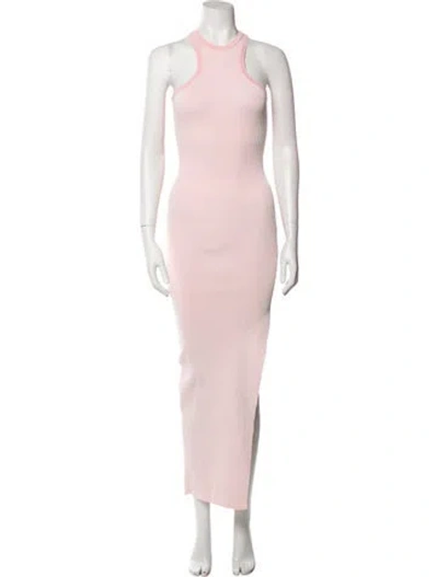 Pre-owned Ser.o.ya Crew Neck Long Dress In Pink