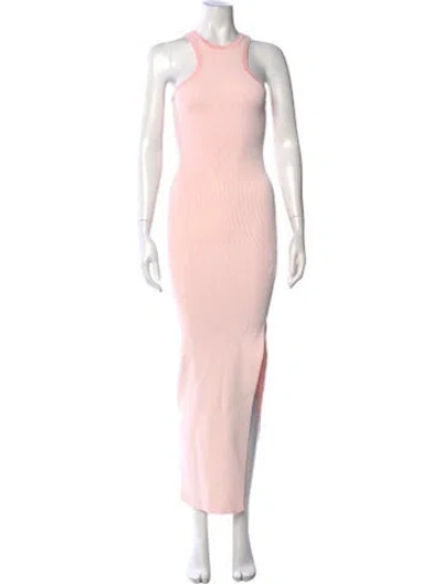 Pre-owned Ser.o.ya Crew Neck Long Dress In Pink