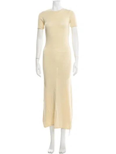 Pre-owned Ser.o.ya Crew Neck Long Dress W/ Tags In Yellow