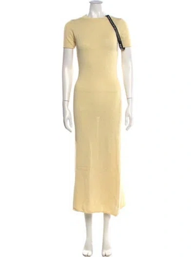 Pre-owned Ser.o.ya Crew Neck Long Dress W/ Tags In Yellow