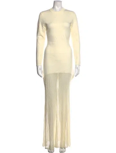 Pre-owned Ser.o.ya Crew Neck Long Dress W/ Tags In Yellow