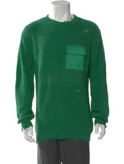 Pre-owned Ser.o.ya Crew Neck Long Sleeve Pullover In Green