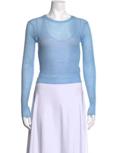 Pre-owned Ser.o.ya Crew Neck Long Sleeve Top In Blue