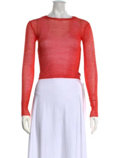 Pre-owned Ser.o.ya Crew Neck Long Sleeve Top In Orange