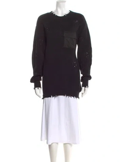 Pre-owned Ser.o.ya Crew Neck Long Sleeve Tunic W/ Tags In Black