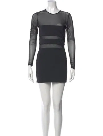 Pre-owned Ser.o.ya Crew Neck Mini Dress In Black