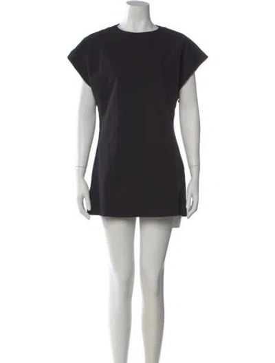 Pre-owned Ser.o.ya Crew Neck Mini Dress In Black