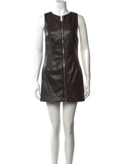 Pre-owned Ser.o.ya Crew Neck Mini Dress In Black
