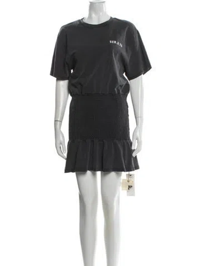 Pre-owned Ser.o.ya Crew Neck Mini Dress In Gray