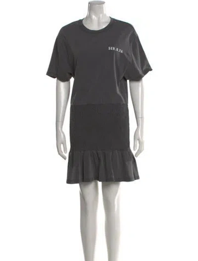 Pre-owned Ser.o.ya Crew Neck Mini Dress In Gray