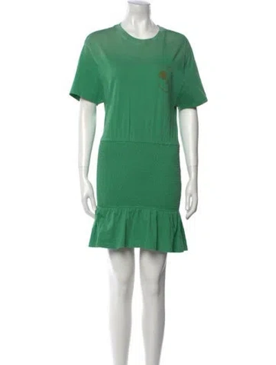 Pre-owned Ser.o.ya Crew Neck Mini Dress In Green