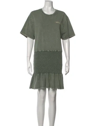 Pre-owned Ser.o.ya Crew Neck Mini Dress In Green