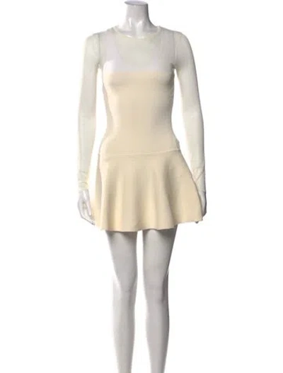 Pre-owned Ser.o.ya Crew Neck Mini Dress In Neutrals