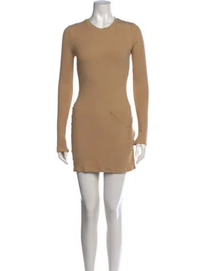 Pre-owned Ser.o.ya Crew Neck Mini Dress In Neutrals