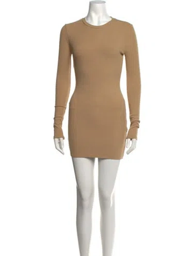 Pre-owned Ser.o.ya Crew Neck Mini Dress In Neutrals