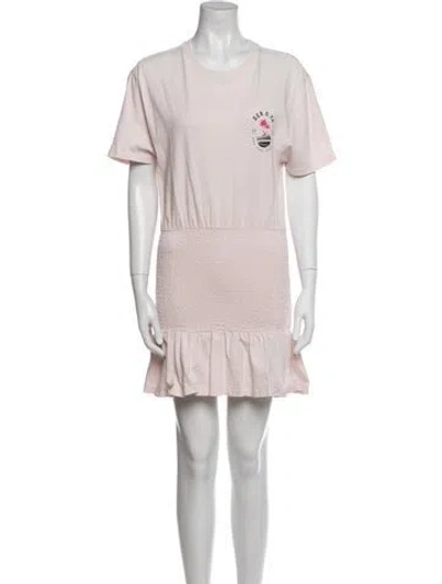 Pre-owned Ser.o.ya Crew Neck Mini Dress In White