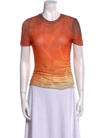 Pre-owned Ser.o.ya Crew Neck Short Sleeve Top In Orange
