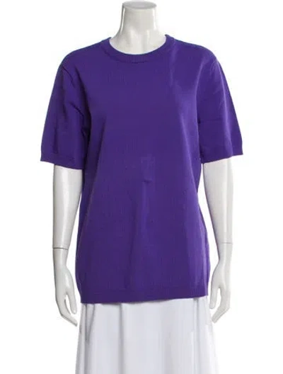 Pre-owned Ser.o.ya Crew Neck Short Sleeve Top In Purple