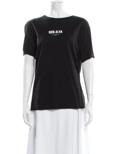 Pre-owned Ser.o.ya Crew Neck Short Sleeve T-shirt In Gray