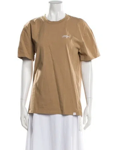 Pre-owned Ser.o.ya Crew Neck Short Sleeve T-shirt In Neutral