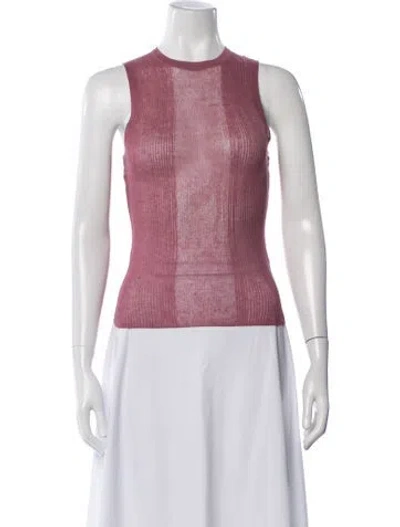 Pre-owned Ser.o.ya Crew Neck Sleeveless Top In Pink