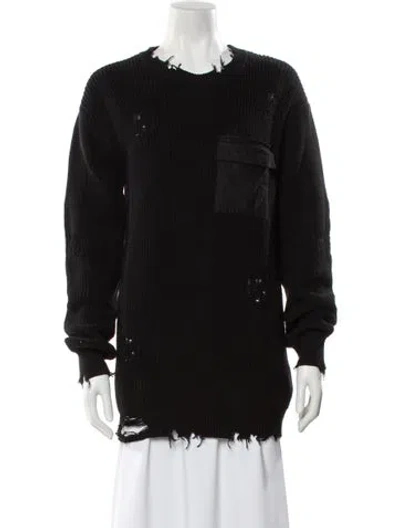 Pre-owned Ser.o.ya Crew Neck Sweater In Black