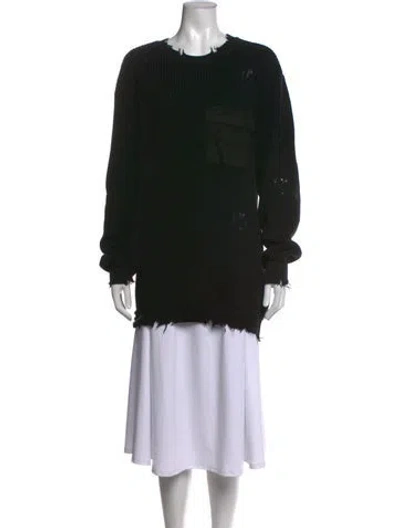 Pre-owned Ser.o.ya Crew Neck Sweater In Black