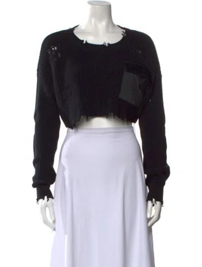 Pre-owned Ser.o.ya Crew Neck Sweater In Black