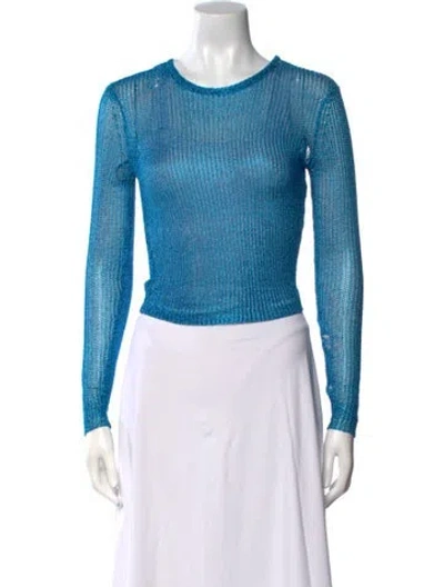 Pre-owned Ser.o.ya Crew Neck Sweater In Blue