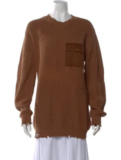 Pre-owned Ser.o.ya Crew Neck Sweater In Brown
