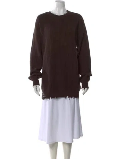 Pre-owned Ser.o.ya Crew Neck Sweater In Brown