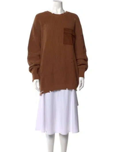 Pre-owned Ser.o.ya Crew Neck Sweater In Brown
