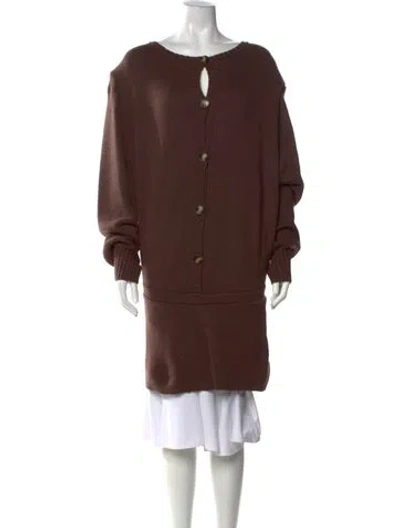 Pre-owned Ser.o.ya Crew Neck Sweater In Brown