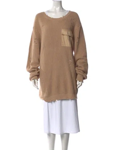 Pre-owned Ser.o.ya Crew Neck Sweater In Brown