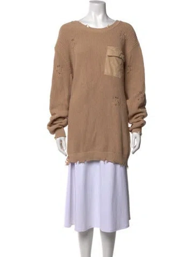 Pre-owned Ser.o.ya Crew Neck Sweater In Brown